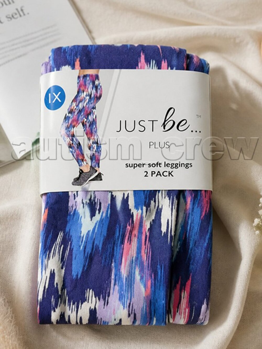2/$18 💥🆕 Just Be Soft Leggings 2 Pack | Paint Brush/Purple Rose | 1X | 2942